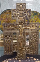 Antik Ortodox Pravoszláv Bronz Kereszt