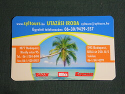 Card calendar, syltours travel agency, Budapest, palm tree beach, 2007, (6)
