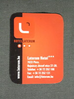 Kártyanaptár,kisebb méret, Laterum Hotel Pécs, 2007, (6)