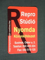 Kártyanaptár, Repro Stúdió nyomda könyvkötészet, Szolnok, 2007, (6)
