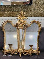 Mirror with candle holder