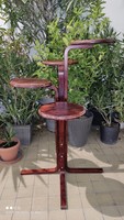 Bent plywood flower stand in mahogany color