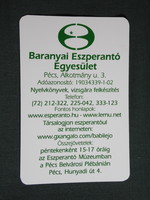 Kártyanaptár, Baranyai eszperantó egyesület, 2007, (6)