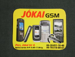 Kártyanaptár, kisebb méret, Jókai GSM mobiltelefon üzlet, Pécs, 2007, (6)