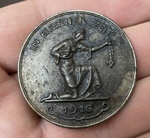 Német medál 1916 In Eisener Zeit