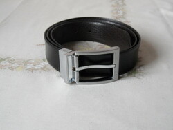 Black and brown double-sided imitation leather men's belt