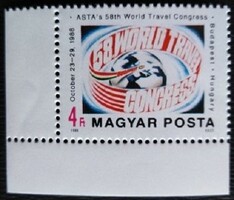 S3935s / 1988 asta world congress stamp postage clean curved corner