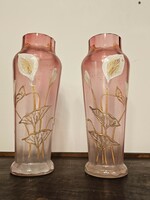 Beautiful pair of glass vases