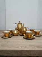 Gold-plated coffee set, the work of a soldier.