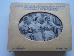 D201126 -  Magyar Népviselet Kalocsa Mezőkövesd Hortobágy Buják Sárköz 1940k  kism.leporello 24 fotó