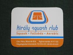 Card calendar, smaller size, king squash volleyball club, Pécs, 2007, (6)