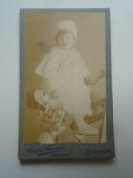 D201160 - old photo - girl - studio record of Ferenc Szabó Szolnok - 1910's