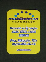 Card calendar, smaller size, Pifi mobile phone store, Pécs, 2007, (6)