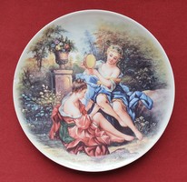 Xinjianglangchen blue sky porcelain plate small plate painting type picture antique scene lady