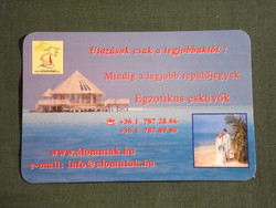 Card calendar, álomutak travel agency, Budapest, palm tree beach, 2007, (6)