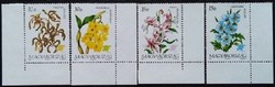 S4180-3s / 1992 flowers of continents iv. - Asia stamp series postal clear arched corner