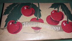 Antique 1950s Hungarian confectionery - cognac cherry bonbon box rare 13 x 7 x 3 cm according to the pictures