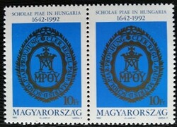 S4134c2 / 1992 piarist order stamp in a clean horizontal pair