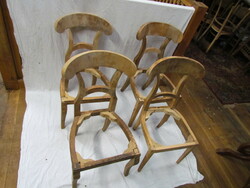 Antik Bieder szék 4db (csiszolt, felújított)