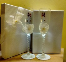 Champagne glass set in gift box