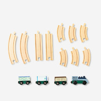 Elementary wooden train set