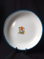 Bonyhádi Retro zománcos macis gyerek tányér