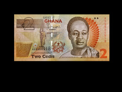 UNC - 2 CEDIS - GHÁNA - 2013 - Francis Kwame Nkrumah arcképével - olvass!