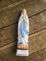 Régi kézzel festett HUMMEL biszkvit porcelán Lourde-i Szűz Mária szobor