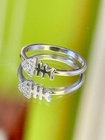 Különleges, csillogó ezüst gyűrű