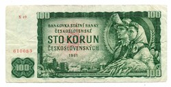 100   Korona   1961    Csehszlovákia