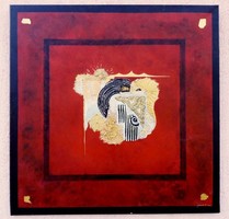 Modern abstract painting composition from Italy. A rarity with a baroque effect