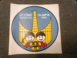 Pioneering Olympics 1983 large scale drawing, sticker