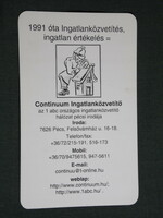 Card calendar, continuum real estate agency, Pécs, graphic designer, 2007, (6)