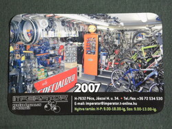 Card calendar, imperator bicycle store service, Pécs, 2007, (6)