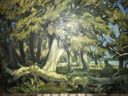 Év eleji kedvezmény!!Csáki -Maronyák József(1910-2002)  : Balaton parton olaj, farost