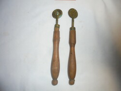 Old copper-headed deli cutter, pasta slicer, shearer - two pieces together