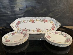 Zsolnay - butterfly pattern cake / sandwich set