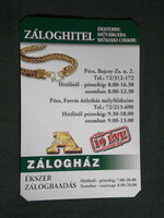 Card calendar, aurum pawn shops and jewelry stores, Pécs, 2007, (6)
