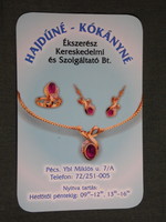 Card calendar, Hajdúné Kókányné jeweler shop, Pécs, ring, necklace, 2007, (6)