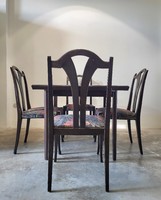 Small, vintage wiesner hager dining set, table plus 4 chairs