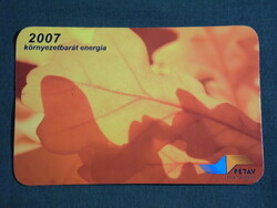 Card calendar, pétáv remote heating kft., Pécs, leaf, biomass, 2007, (6)