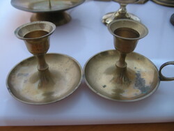 Pair of small copper candle holders
