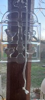 Glass - solid, heavier piece - wall/snlak ornament