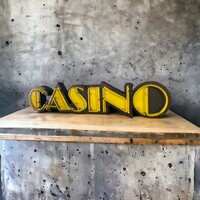 It works! Retro design casino real neon advertisement