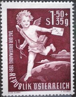 A972 / Austria 1952 stamp day stamp postmaster