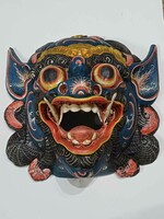 Old Indonesian wooden mask wall decoration