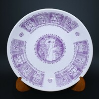 Zsolnay porcelán Szász Endre ihletésű kínáló tányér