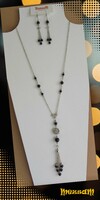 Unique handcrafted fashion jewelry - long necklace and earrings