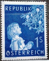 A1009 / Austria 1954 Christmas stamp postal clear
