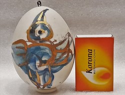 Régi kézzel festett porcelán csörgő tojás